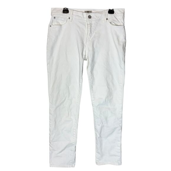Fossil Long Live Vintage Jeans Womens 30 White Denim Stretch Mid Rise Straight - Picture 1 of 14